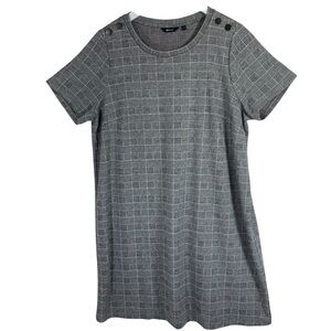 Reitmans's grey houndstooth t-shirt dress size xxl